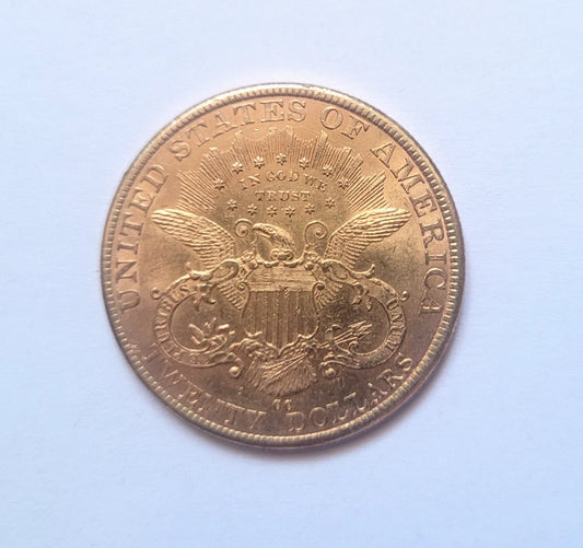 Rare et super pièce de dollar or Liberty 1892 CC Carson City