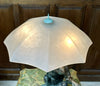 Max Le Verrier, "La pluie", Lampe singe en régule à patine verte Epoque Art Déco