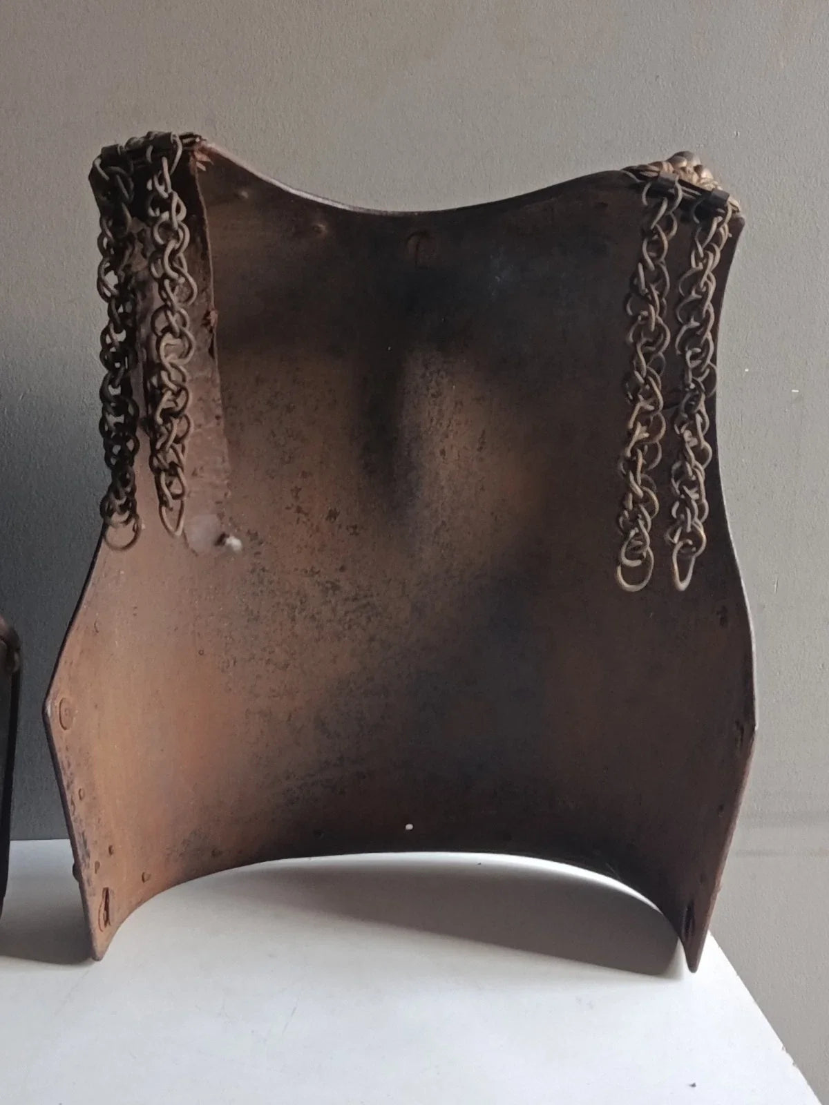 CUIRASSE ANCIENNE AVEC TETE DE LIONS OFFICIER EMPIRE CUIRASS BREASTPLATE