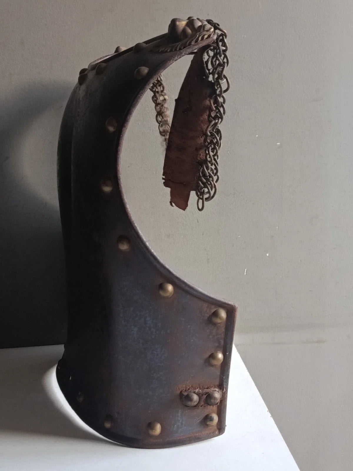 CUIRASSE ANCIENNE AVEC TETE DE LIONS OFFICIER EMPIRE CUIRASS BREASTPLATE