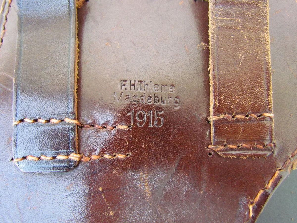 ÉTUI / HOLSTER RÉGLEMENTAIRE DE P08 LUGER 14-18 ORIGINAL WW1 1915 SUPERBE