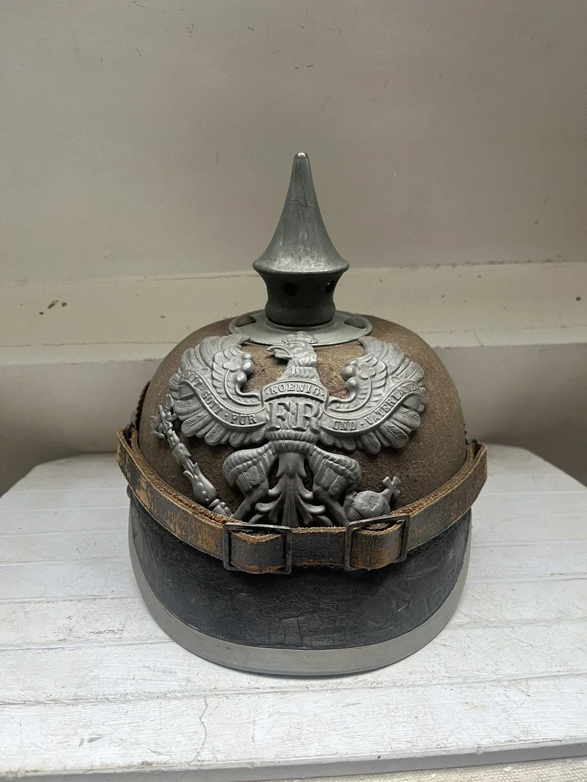 Casque à pointe,spiked helmet,pickelhaube, Prusse 15 Feutre