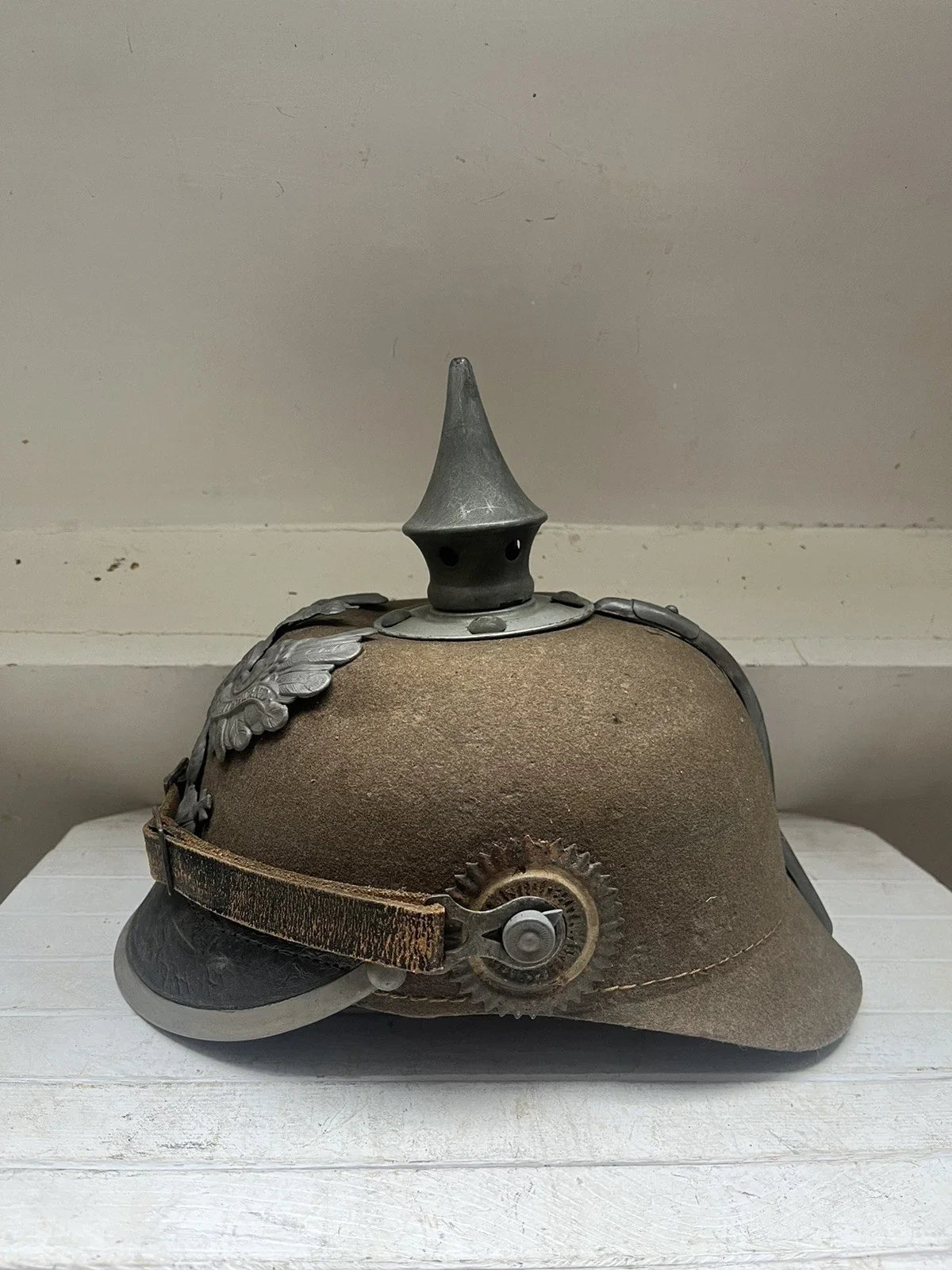Casque à pointe,spiked helmet,pickelhaube, Prusse 15 Feutre