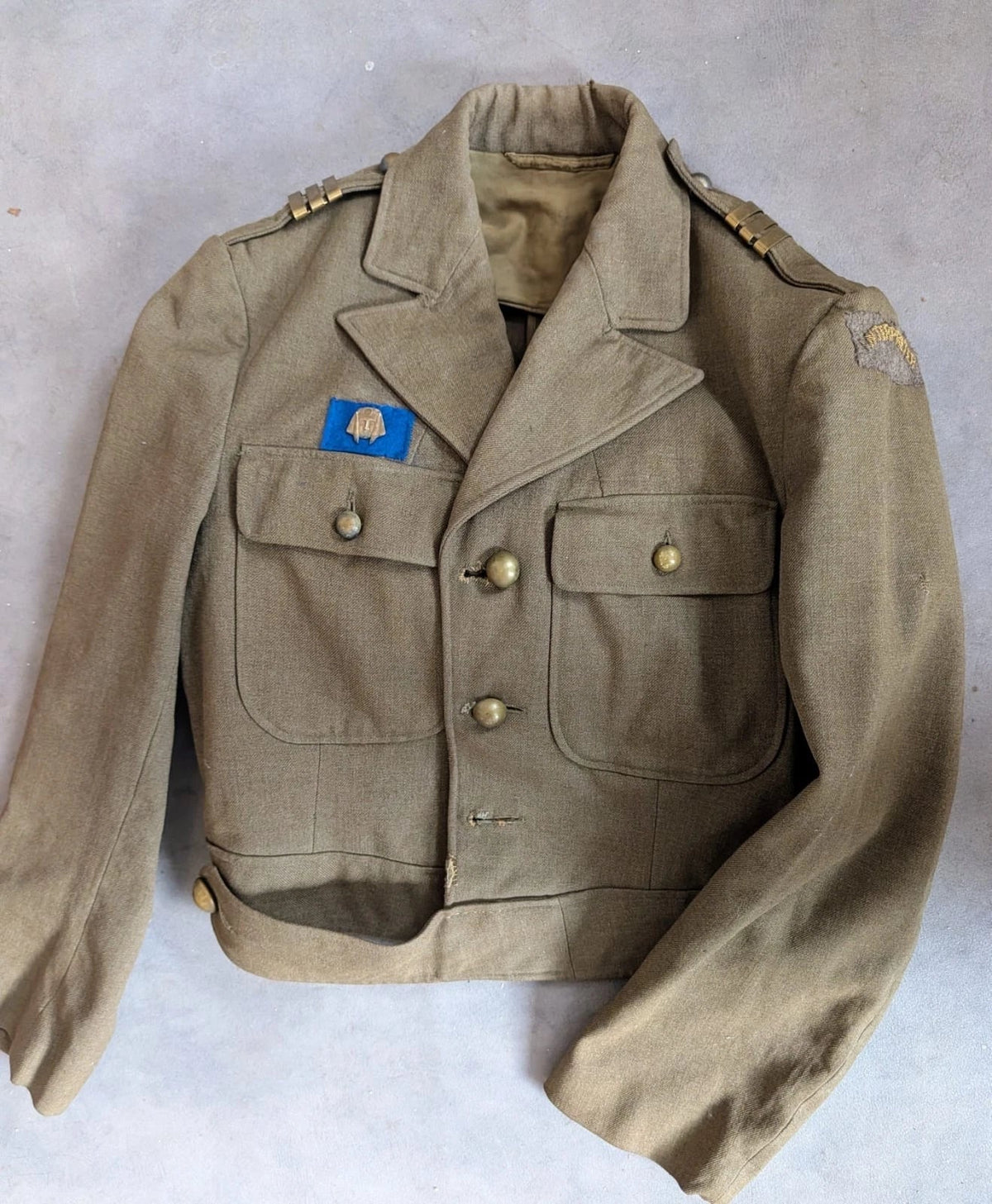 Rare blouson US interprète français WW2 interpreter jus libération