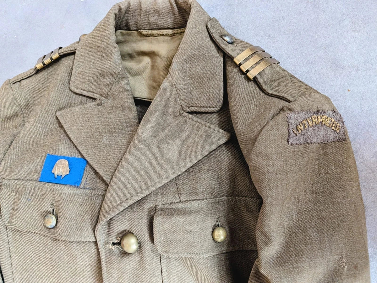 Rare blouson US interprète français WW2 interpreter jus libération