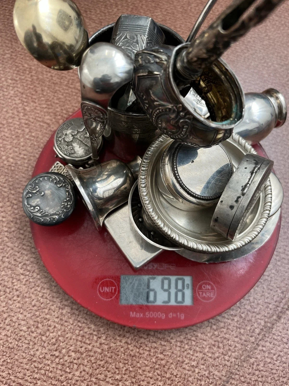 Lot argent massif à fondre Ou Garde 698 Grammes