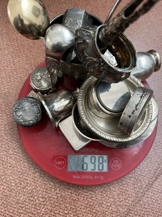 Lot argent massif à fondre Ou Garde 698 Grammes