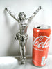 ANCIEN RARE CRUCIFIX CHRIST ARGENT MASSIF STATUE RELIGIEUSE JESUS 251 grs