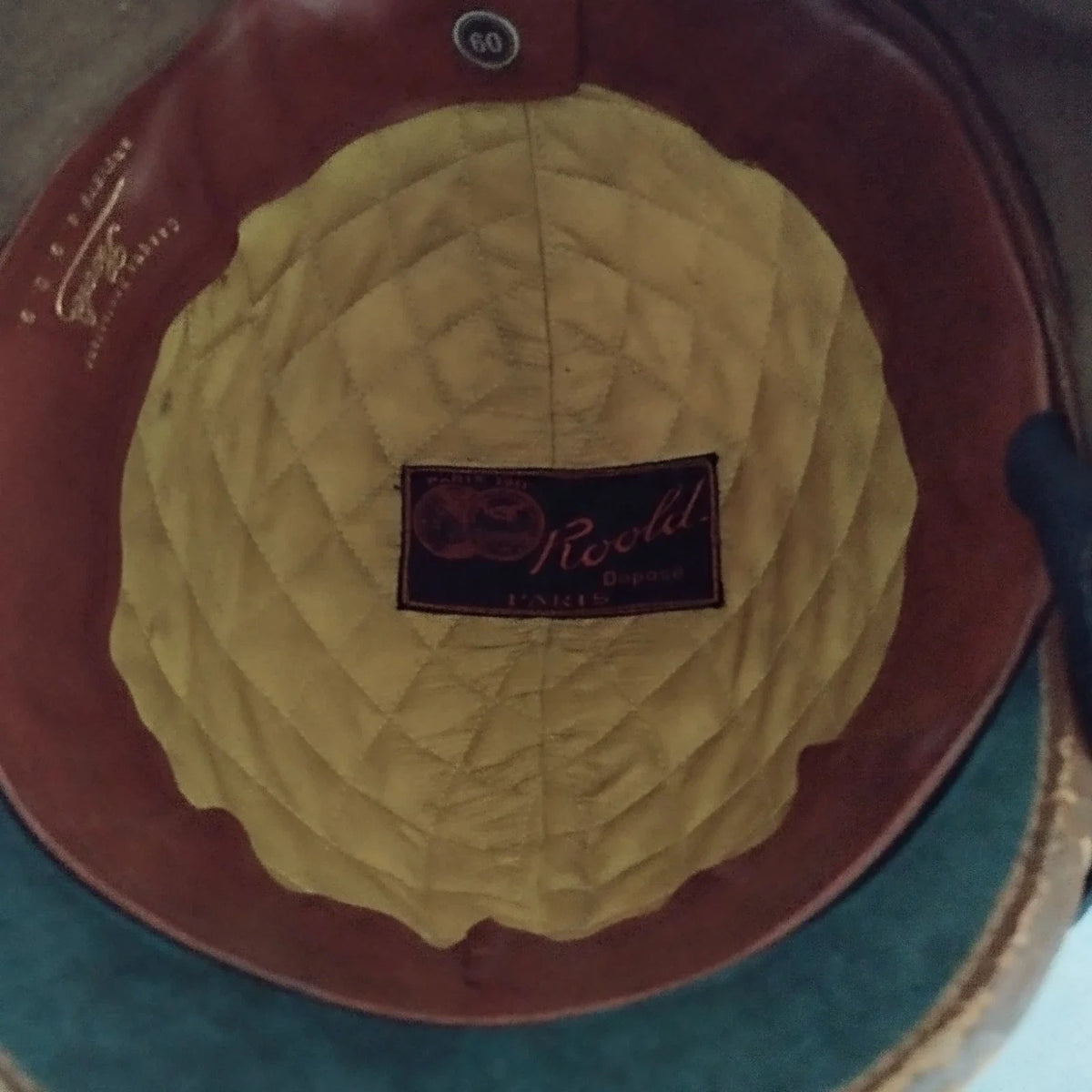 Rare casque de vol de pilote d'Aéronef ROOLD