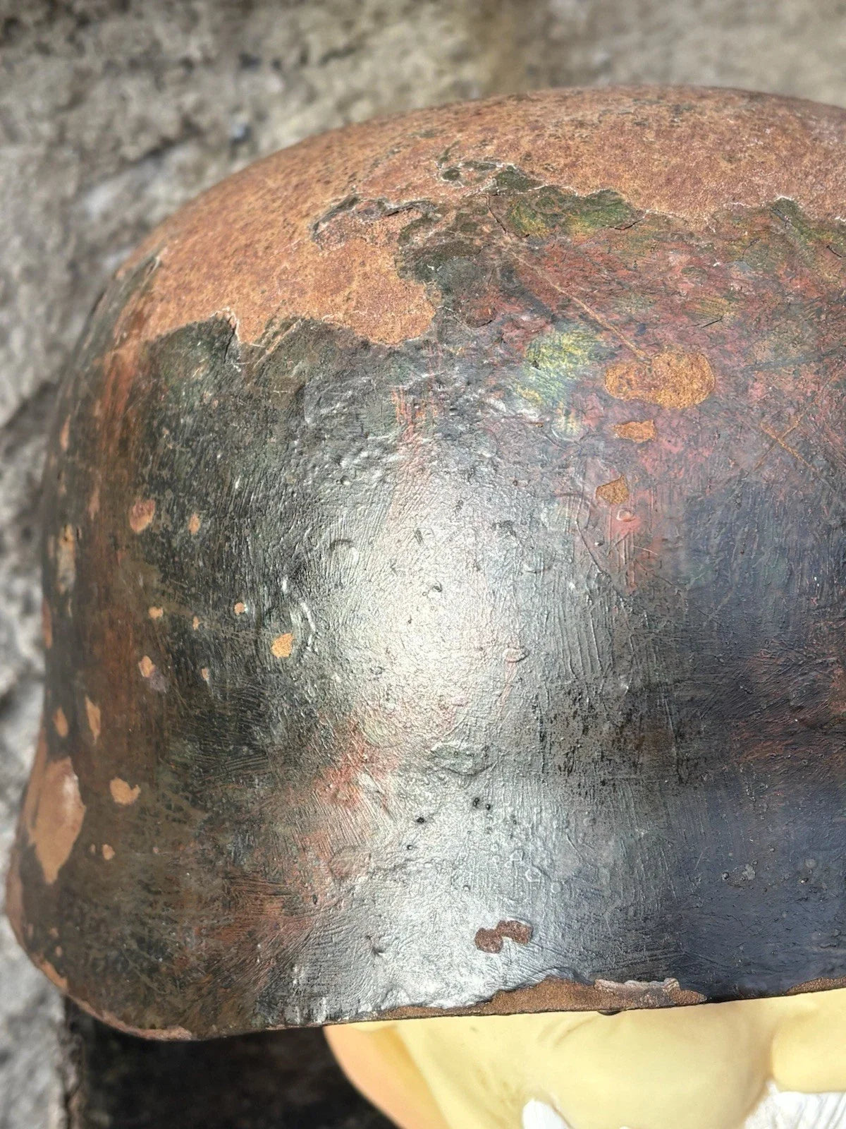 Casque Para Allemand Ww2 Militaria No Us Rare Authentique Mannequin