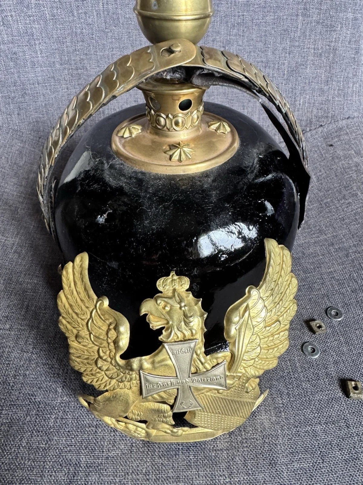 casque a pointe officier artillerie de réserve badois mle 1895