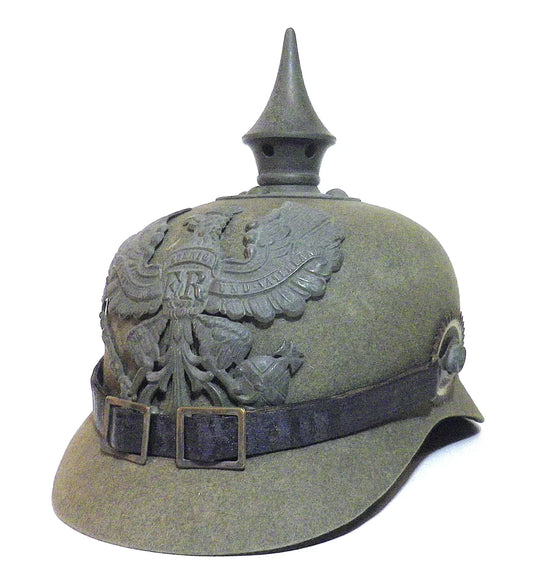 Casque à pointe feutre Prussien ersatz 1915 feldgrau IR 13 Empire Verdun 14-18