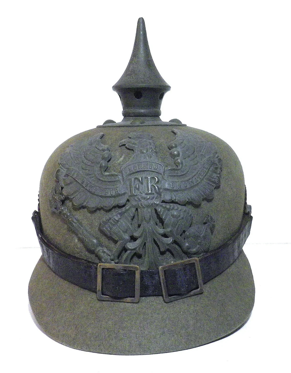 Casque à pointe feutre Prussien ersatz 1915 feldgrau IR 13 Empire Verdun 14-18