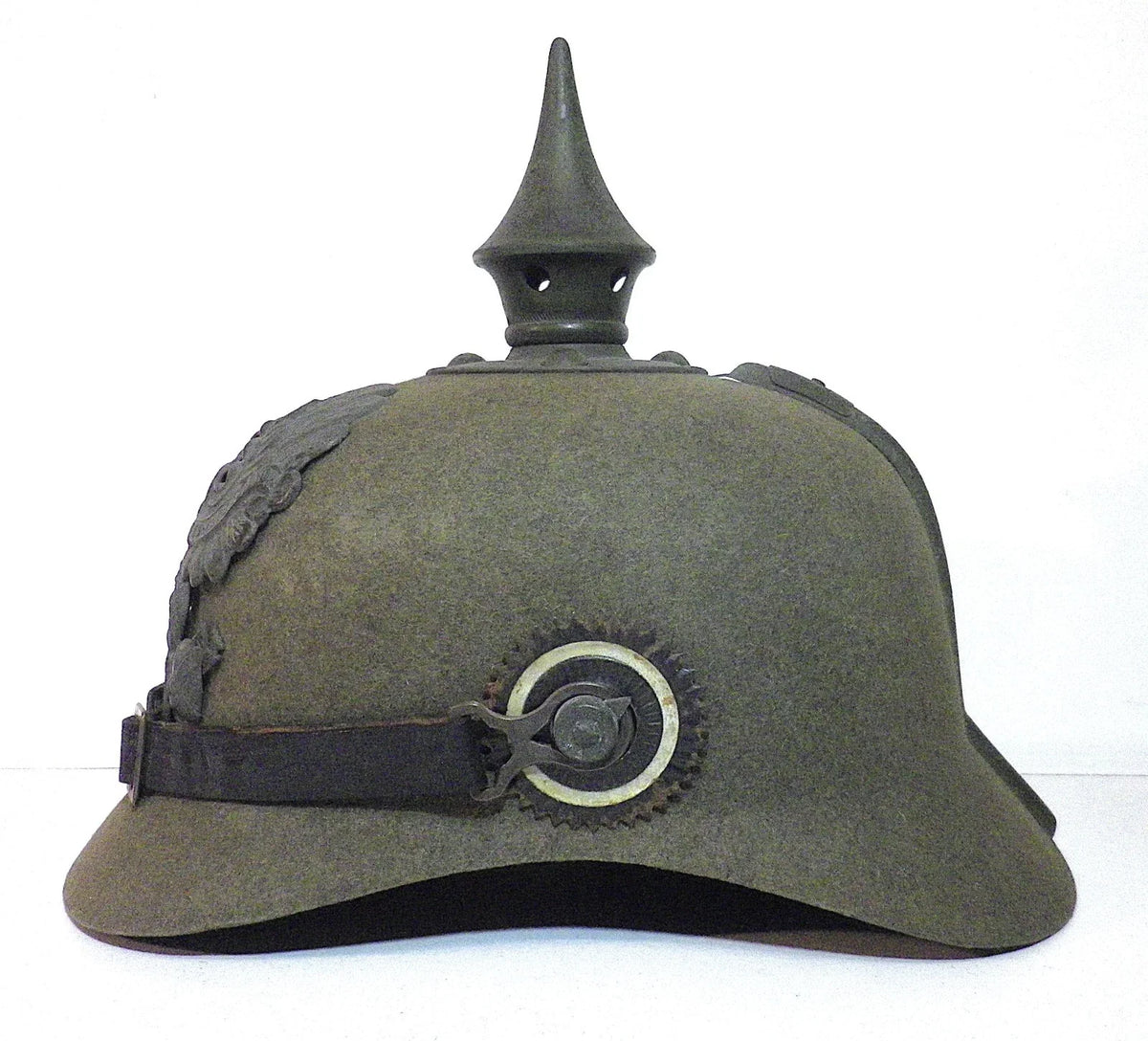 Casque à pointe feutre Prussien ersatz 1915 feldgrau IR 13 Empire Verdun 14-18