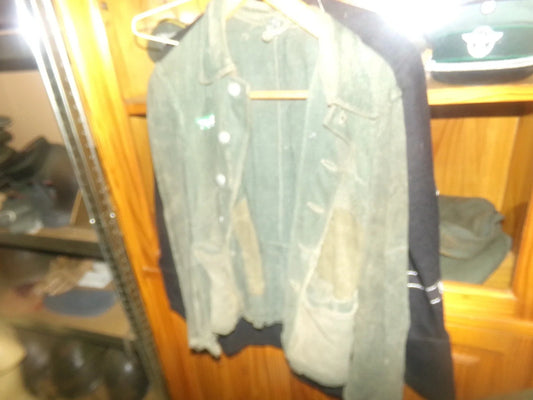 Veste drillich allemande état correct 44 cms à épaule ww2 capturé par ffi