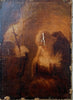 Tableau Ancien Huile Portrait Ermite Caverne Vanité Crâne Mention Rembrandt 1635