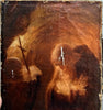 Tableau Ancien Huile Portrait Ermite Caverne Vanité Crâne Mention Rembrandt 1635