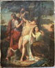 Tableau Ancien Huile Toile Scène Religieuse Saint Sebastien Romantique XIXe