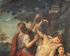 Tableau Ancien Huile Toile Scène Religieuse Saint Sebastien Romantique XIXe