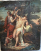 Tableau Ancien Huile Toile Scène Religieuse Saint Sebastien Romantique XIXe