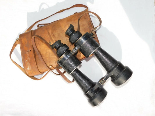 RARE KRIEGSMARINE - DIENSTGLAS : JUMELLES 1933 HUET PARIS 10 x 50 + ETUI CUIR - K.M.