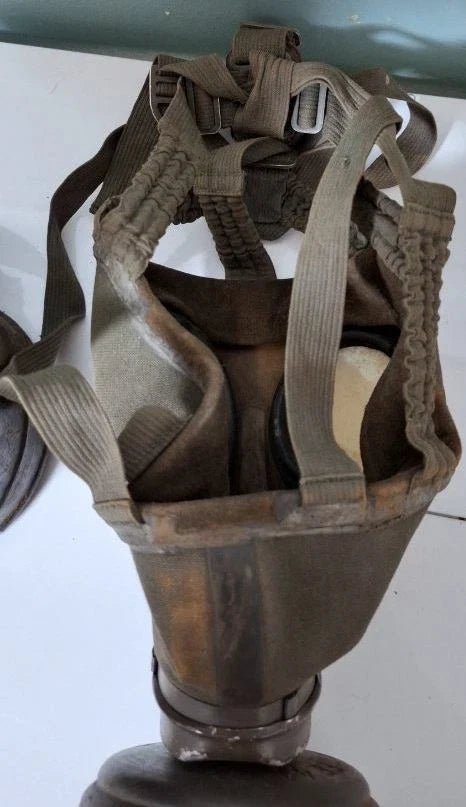 Trés beau masque à gaz allemand camouflé 3 tons ww2