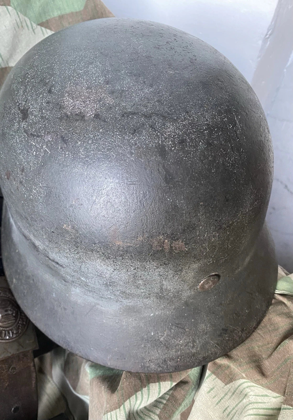 Casque allemand ww2 M40 complet d'origine