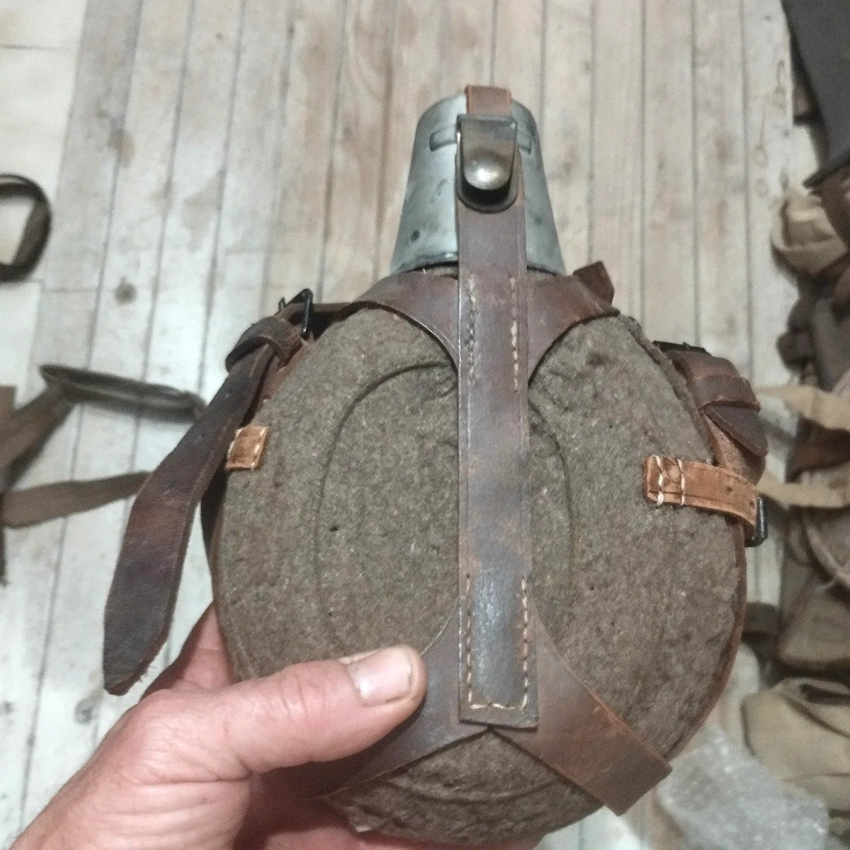 WW1 / Superbe bidon d'infirmier Allemand mle 1893 complet en TBE landser WK1