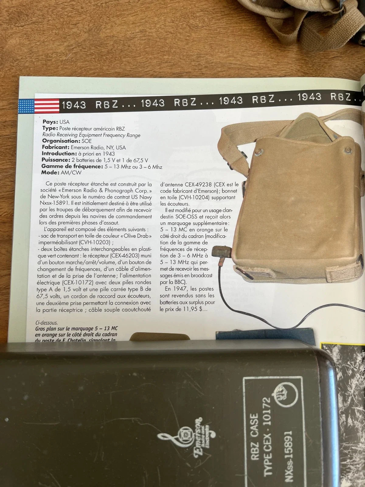 Radio RBZ US commando jedburgh 1943 maquis resistance parachutage