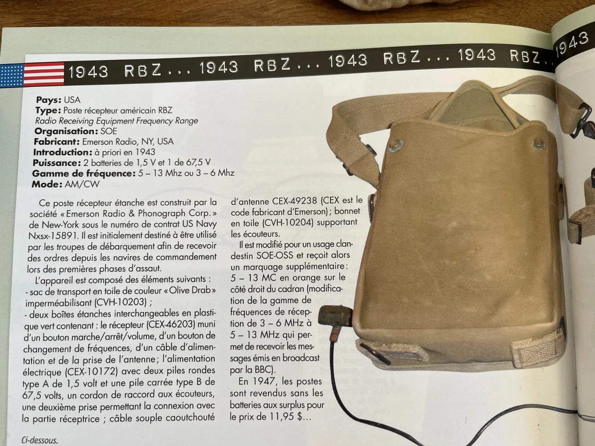 Radio RBZ US commando jedburgh 1943 maquis resistance parachutage