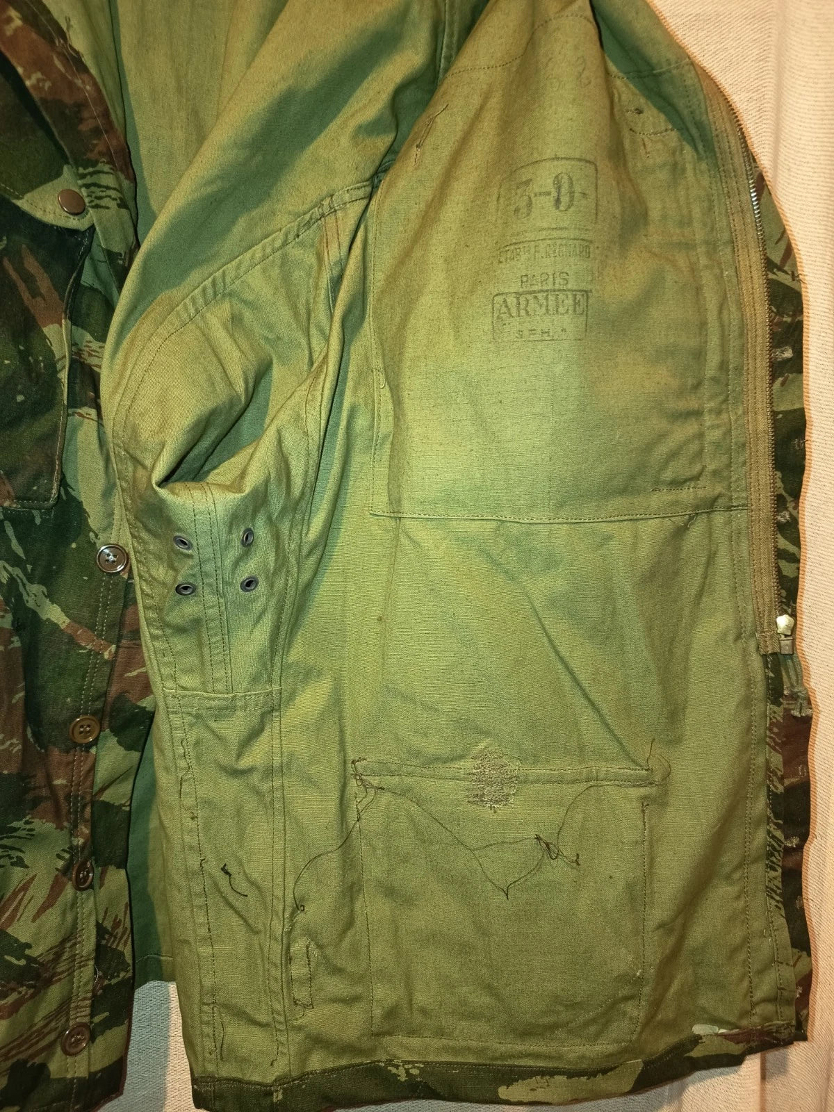 Veste camouflée TAP parachutiste modèle 47/54 armée française Algérie