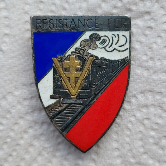 Insigne Résistance-Fer NAP-FER France Libre Croix de Lorraine FFI De Gaulle SNCF