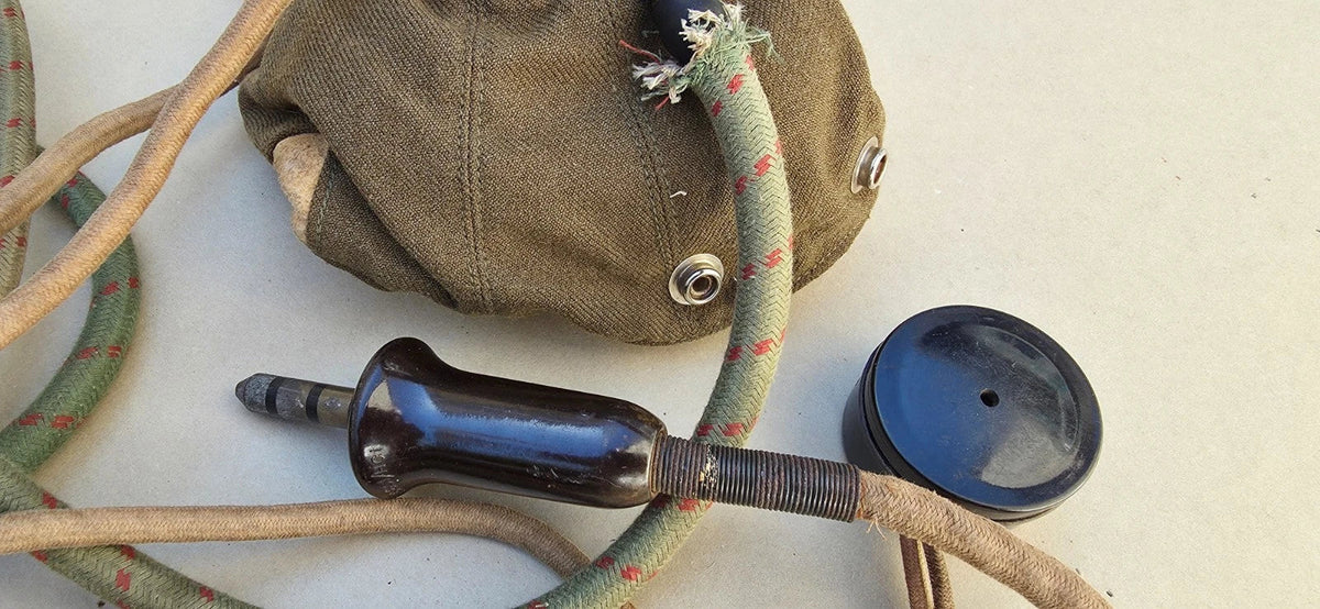 MASQUE A OXYGÈNE TYPE D AVEC MICROPHONE TYPE 26 RAF 2ème GM ROYAL AIR FORCE WW2