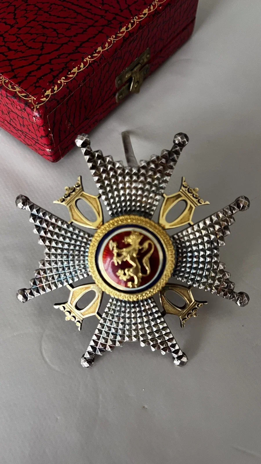 Coffret avec Médaille du Mérite Commandeur Saint Olaf Olov Norvège - C.F Carlman