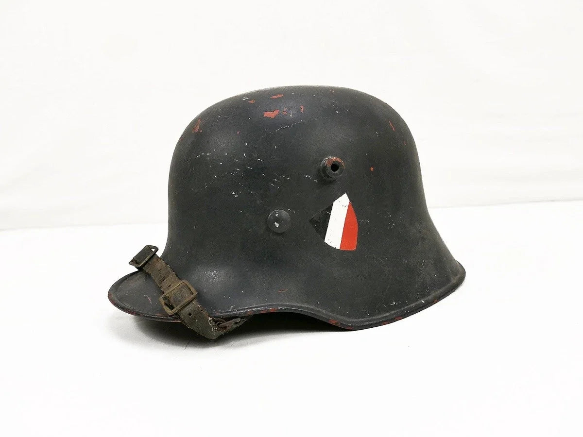 Authentique Casque acier original M16 ET66 (1er guerre mondiale) pompiers complet, avec décalcomanie