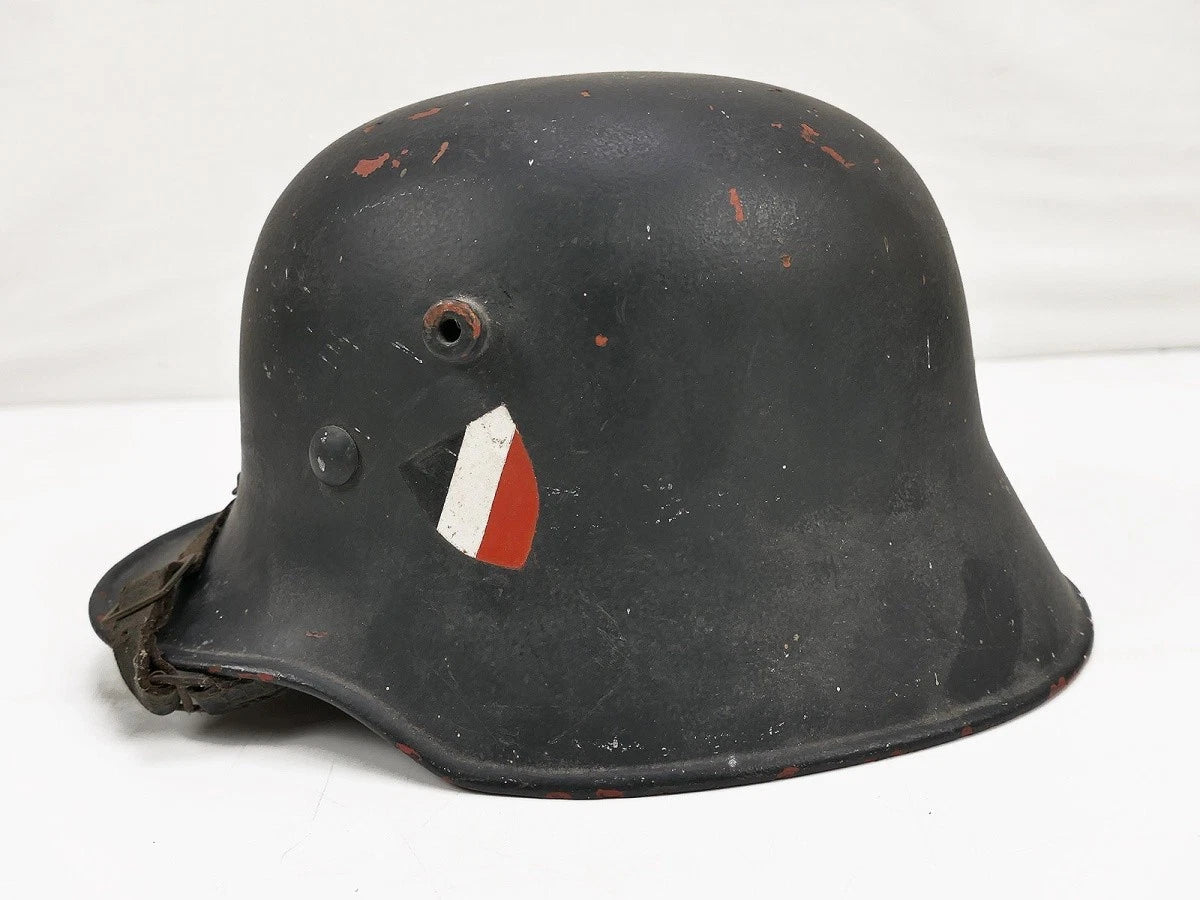 Authentique Casque acier original M16 ET66 (1er guerre mondiale) pompiers complet, avec décalcomanie