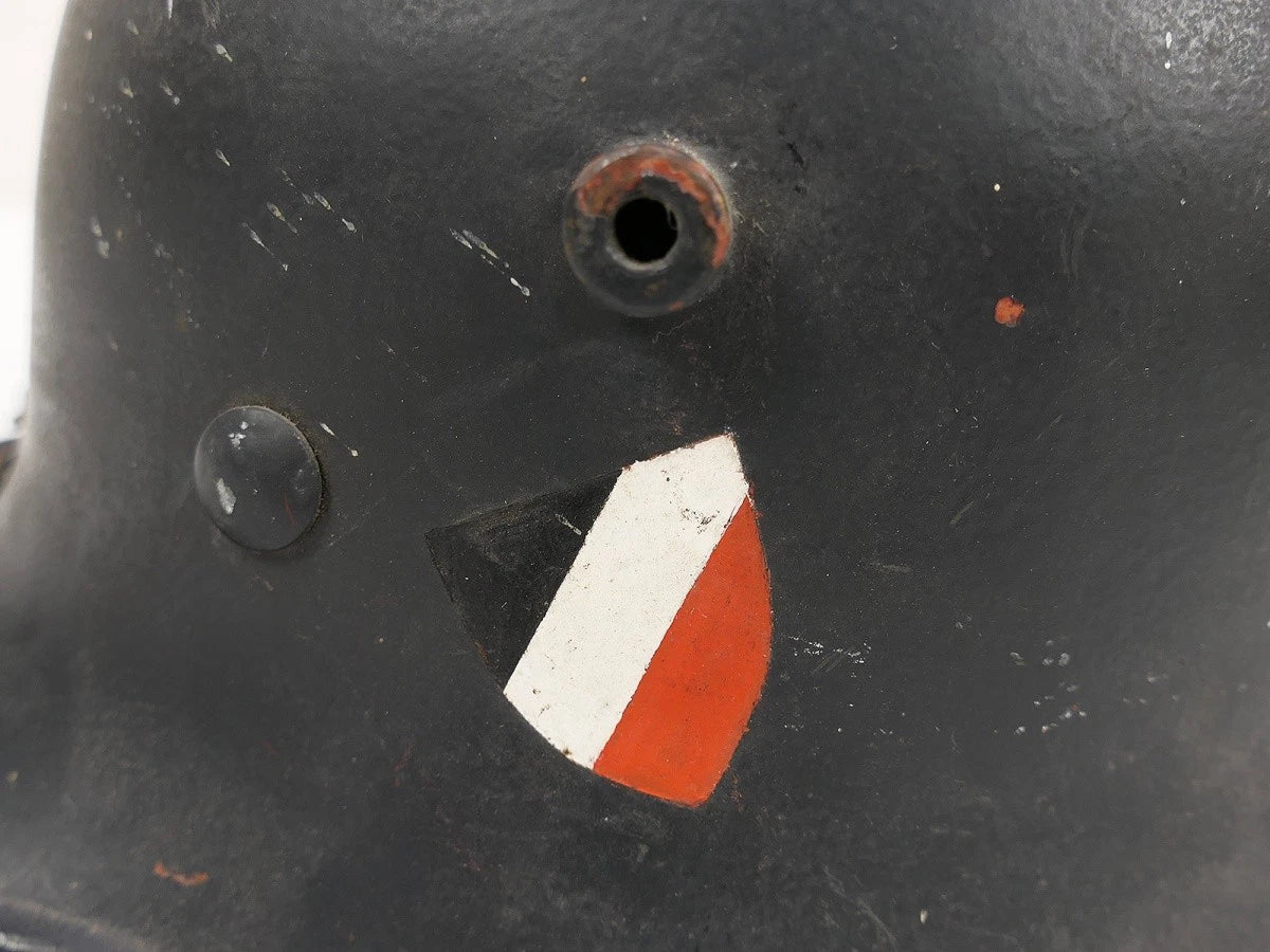 Authentique Casque acier original M16 ET66 (1er guerre mondiale) pompiers complet, avec décalcomanie