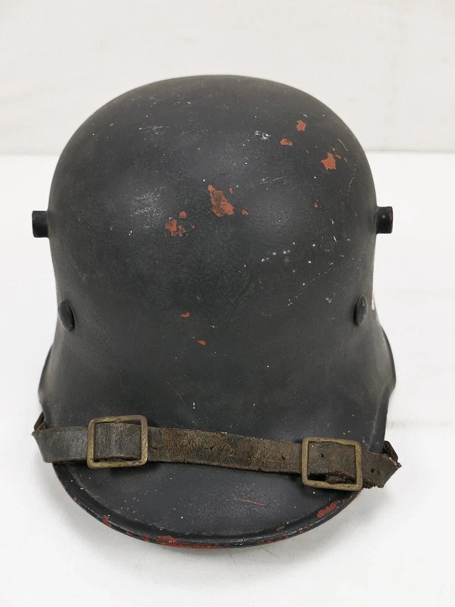 Authentique Casque acier original M16 ET66 (1er guerre mondiale) pompiers complet, avec décalcomanie