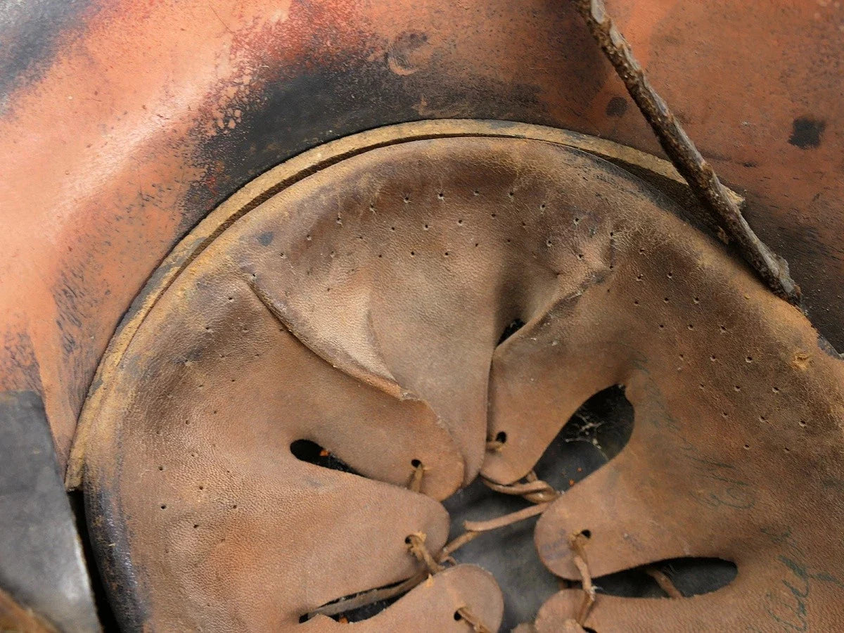 Authentique Casque acier original M16 ET66 (1er guerre mondiale) pompiers complet, avec décalcomanie