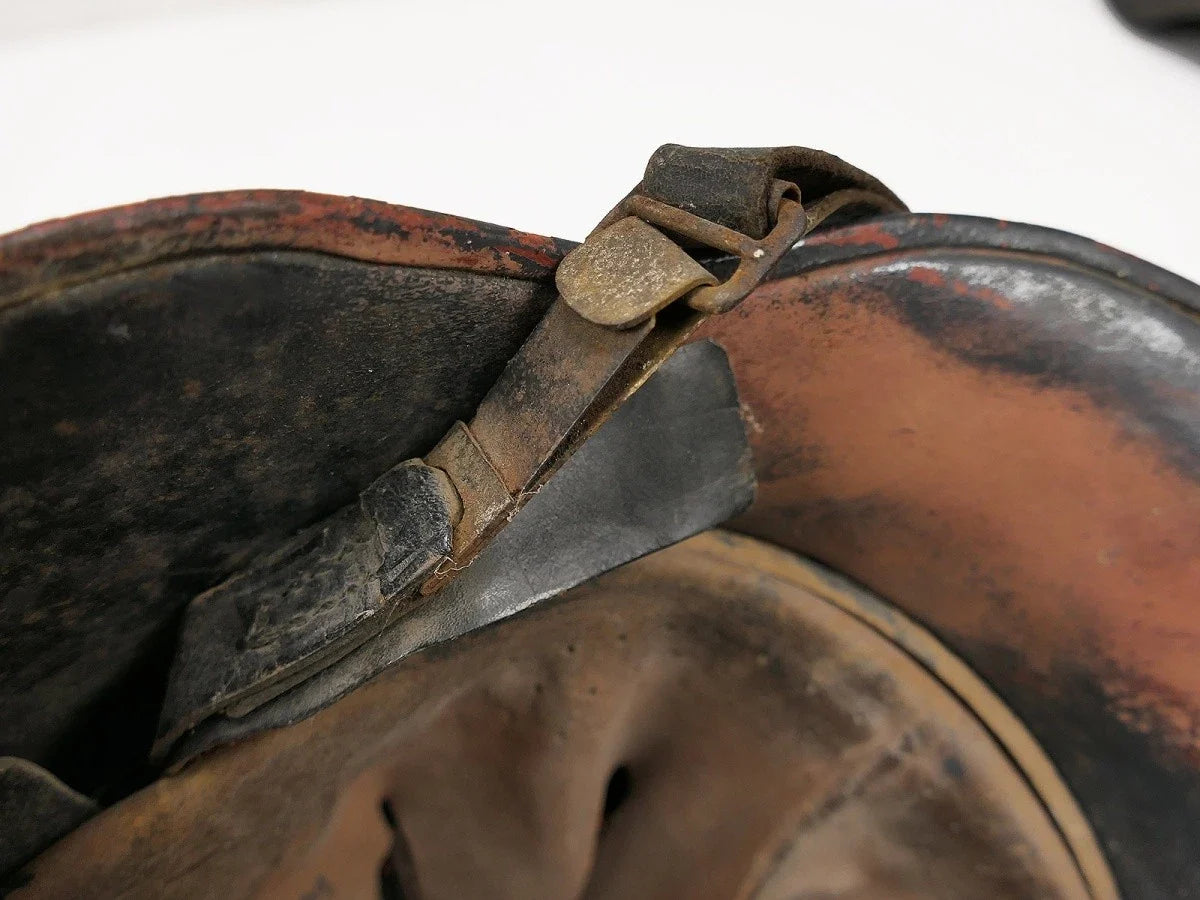 Authentique Casque acier original M16 ET66 (1er guerre mondiale) pompiers complet, avec décalcomanie