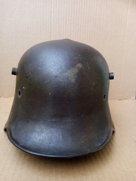 Casque en acier M16, Battlefield Damage, nom de porteur, Qualmann, ET66, original