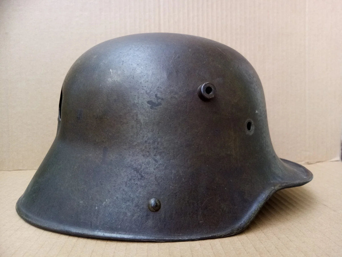 Casque en acier M16, Battlefield Damage, nom de porteur, Qualmann, ET66, original