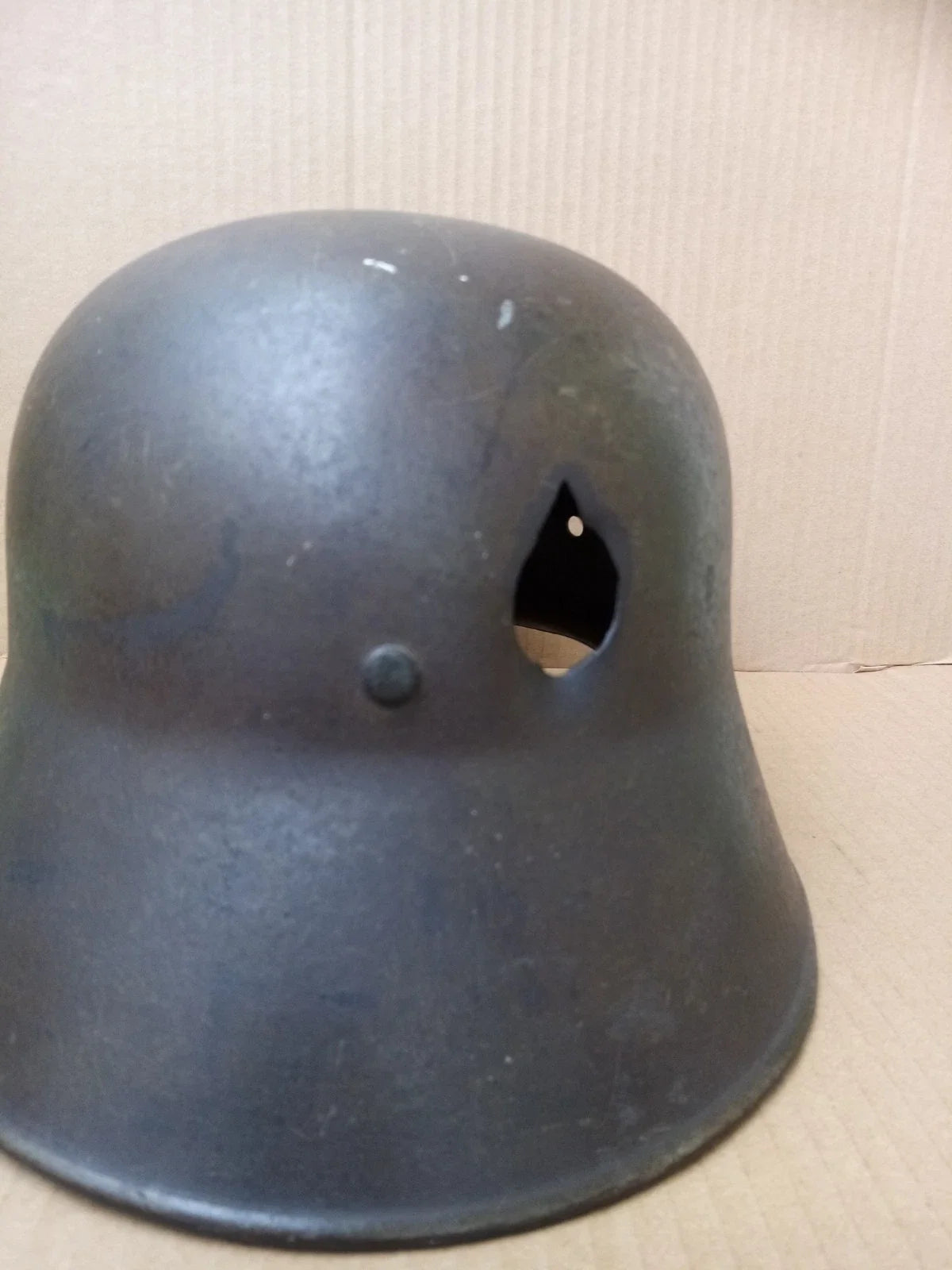 Casque en acier M16, Battlefield Damage, nom de porteur, Qualmann, ET66, original