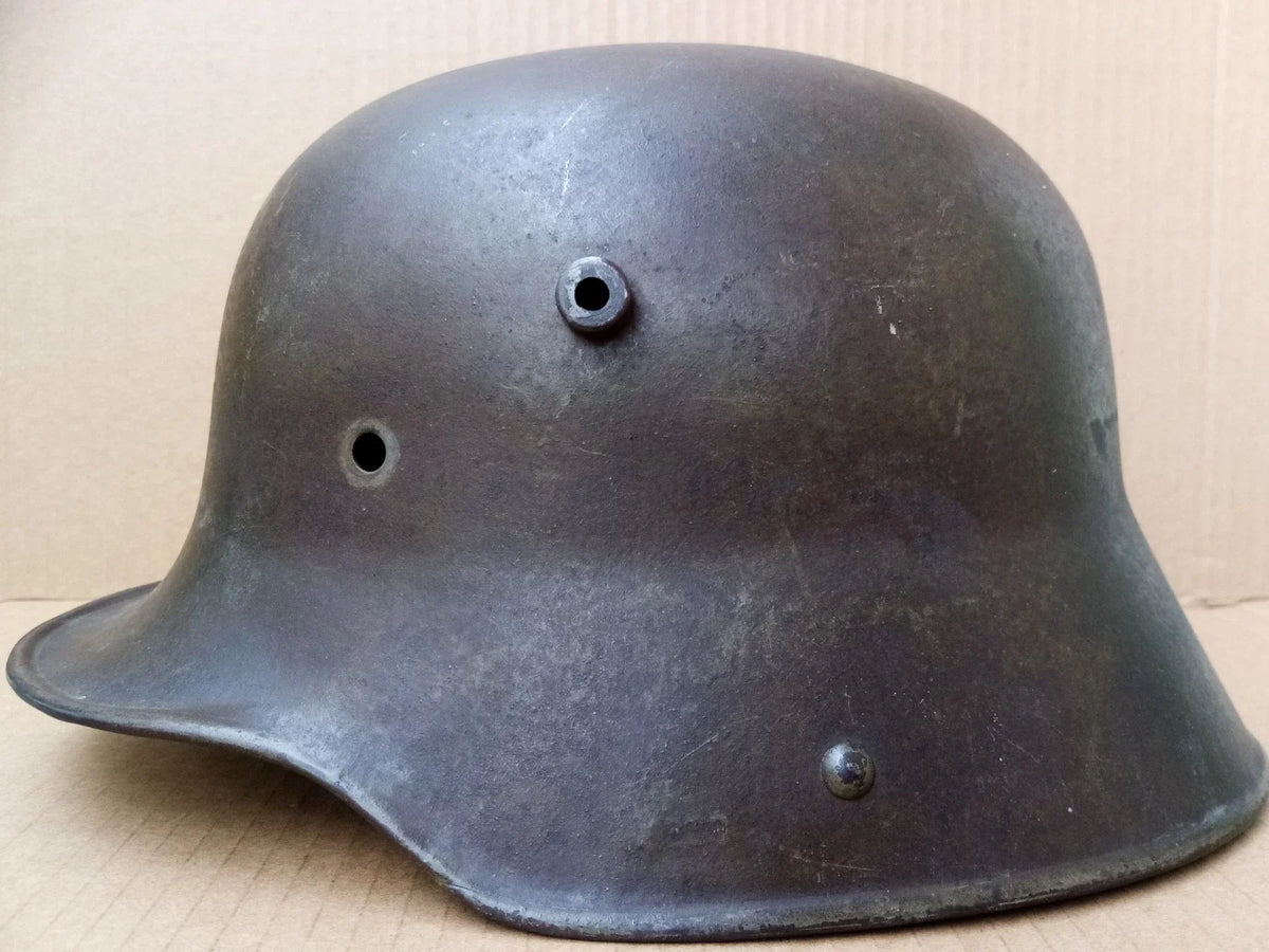 Casque en acier M16, Battlefield Damage, nom de porteur, Qualmann, ET66, original