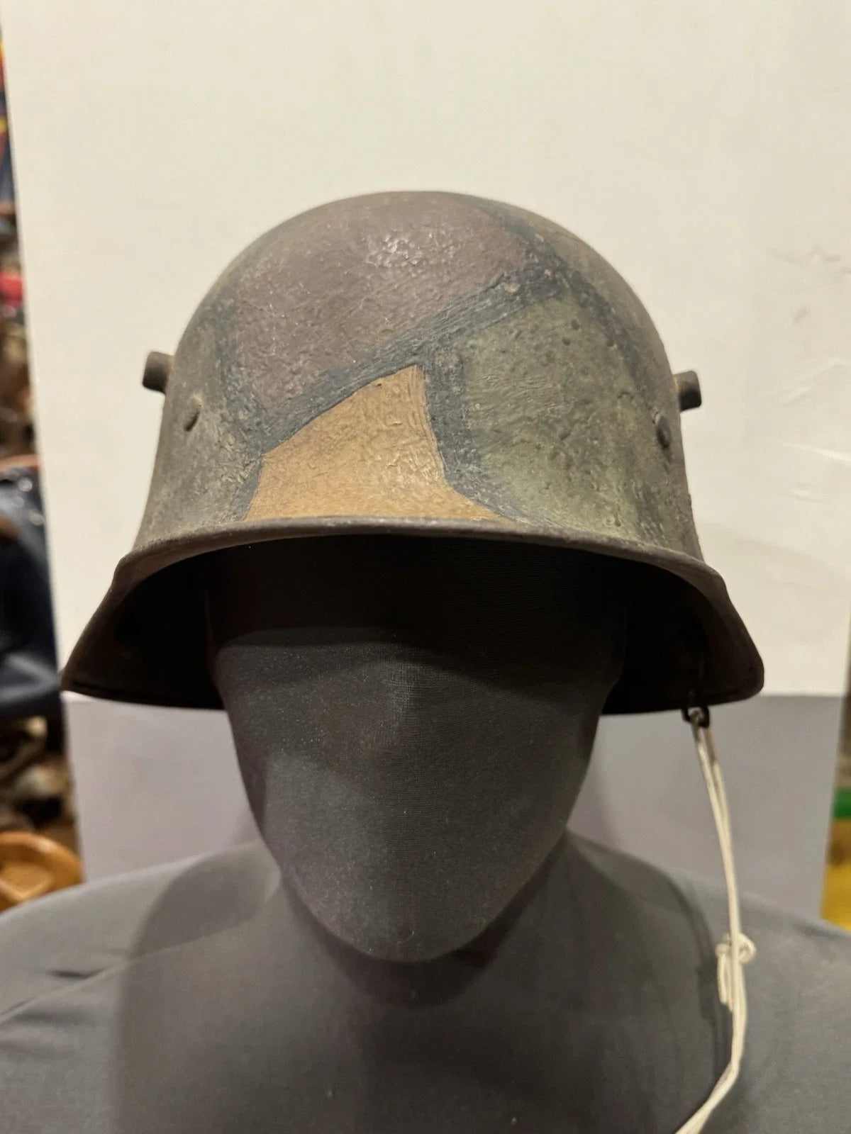 Casque allemand Stahlhelm M1916 avec camouflage 'Mimikry WW1