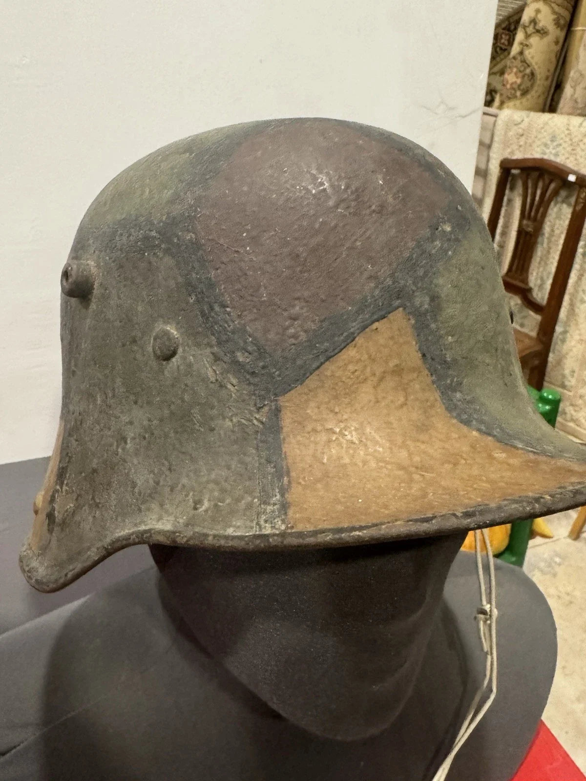 Casque allemand Stahlhelm M1916 avec camouflage 'Mimikry WW1