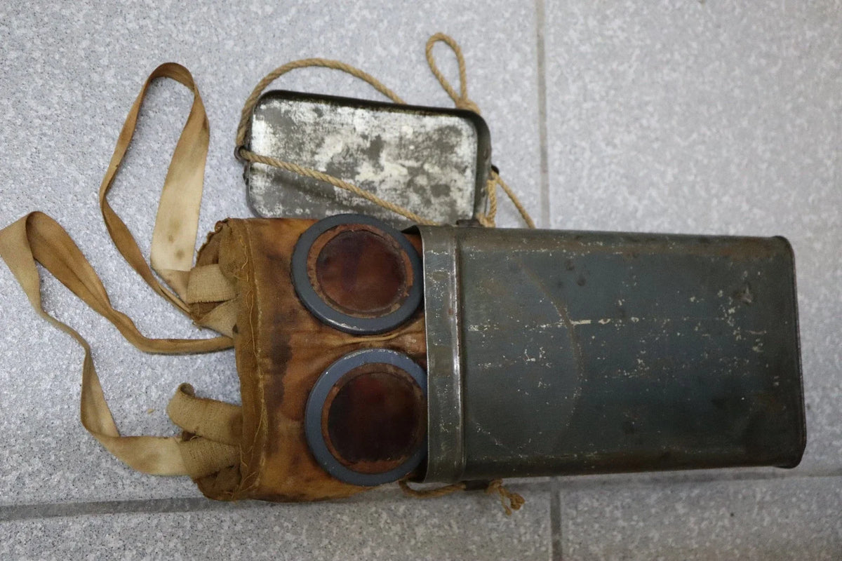 Masque à gaz français M2 et étui M2 , 14 18 , WW1