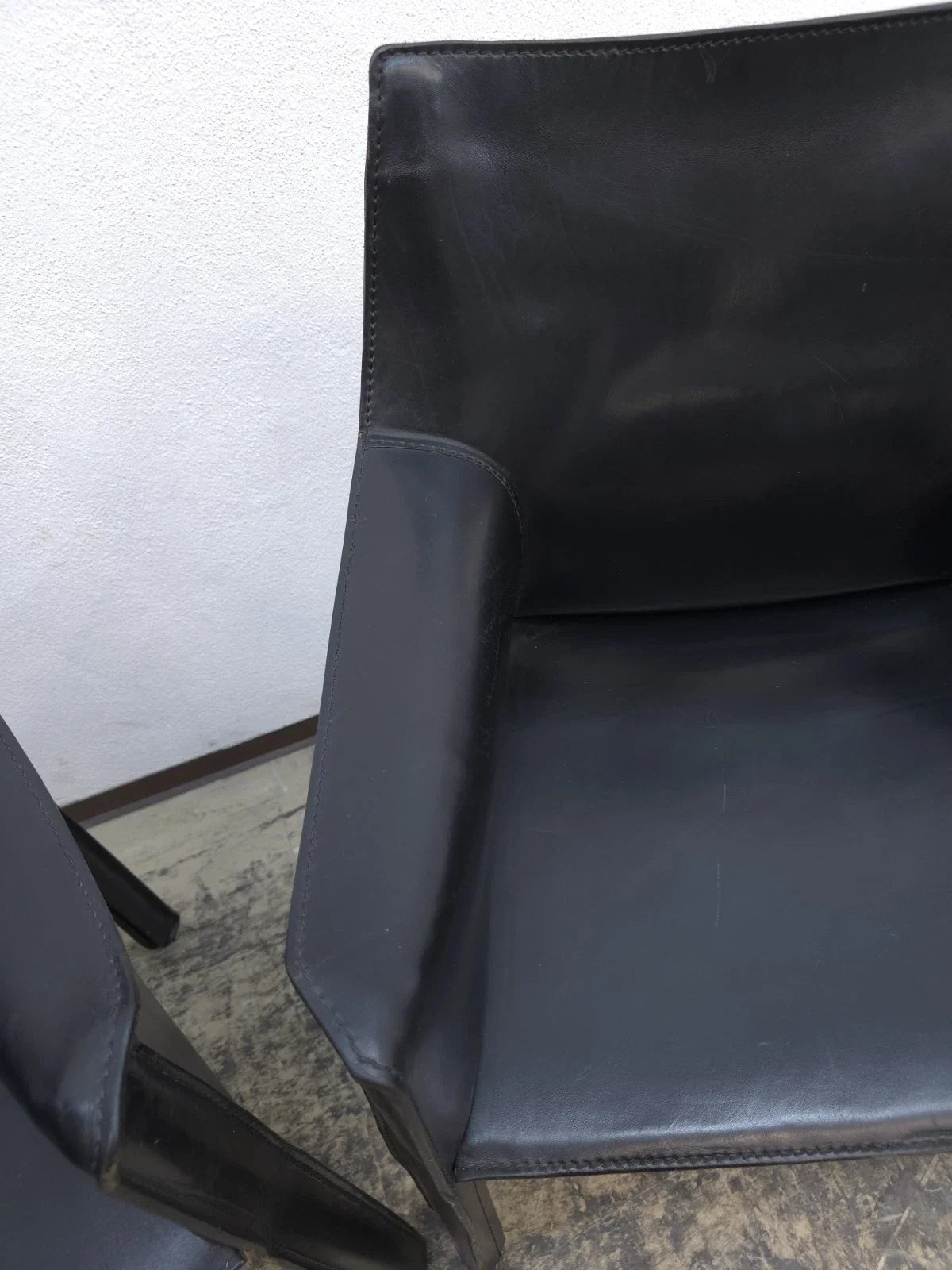 Cassina Cab 413 Chairs noir Bellini chaise en cuir chaise design chaise de salle à manger