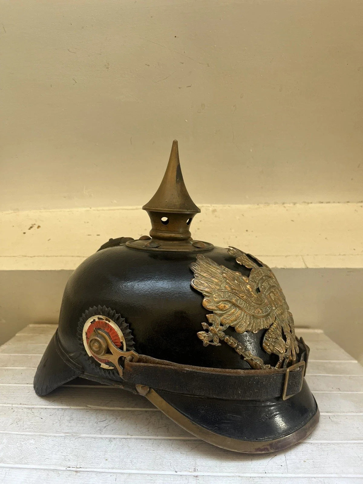 Casque à pointe,spiked helmet,pickelhaube, Prusse Waterloo
