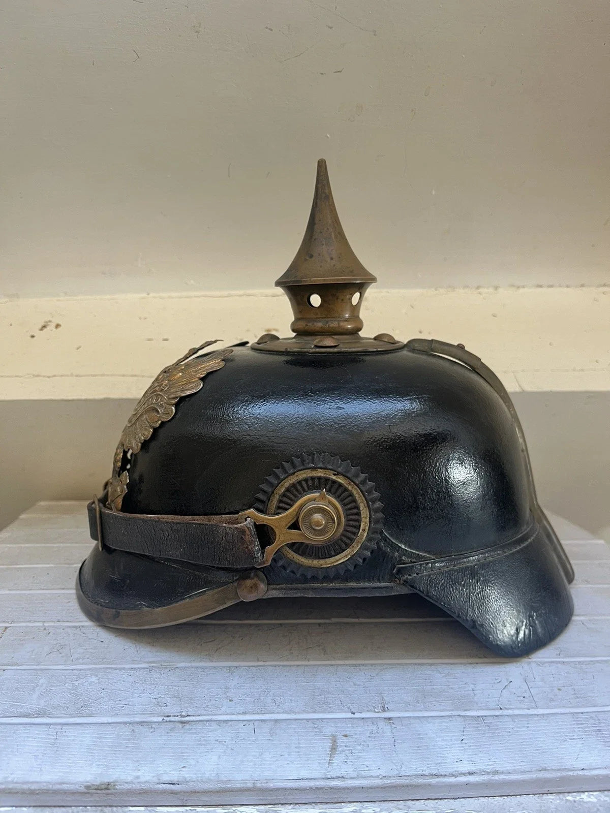 Casque à pointe,spiked helmet,pickelhaube, Prusse Waterloo
